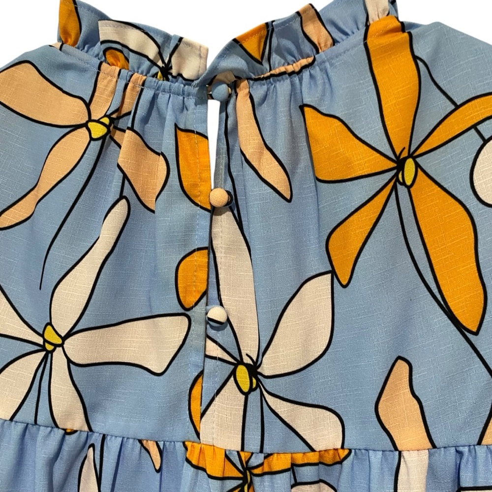 CROSBY by Mollie Burch Blue Floral Tiered Sundress - Picture 5 of 7